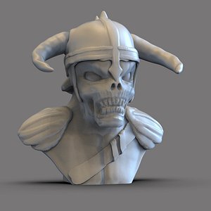 Skull Warrior bust 3D model