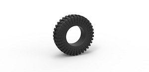Diecast Mud tire Scale 1 to 10 3D