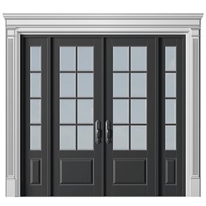 3D Entrance modern classic street Doors model