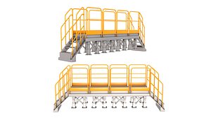 Industrial Stairs 3D model