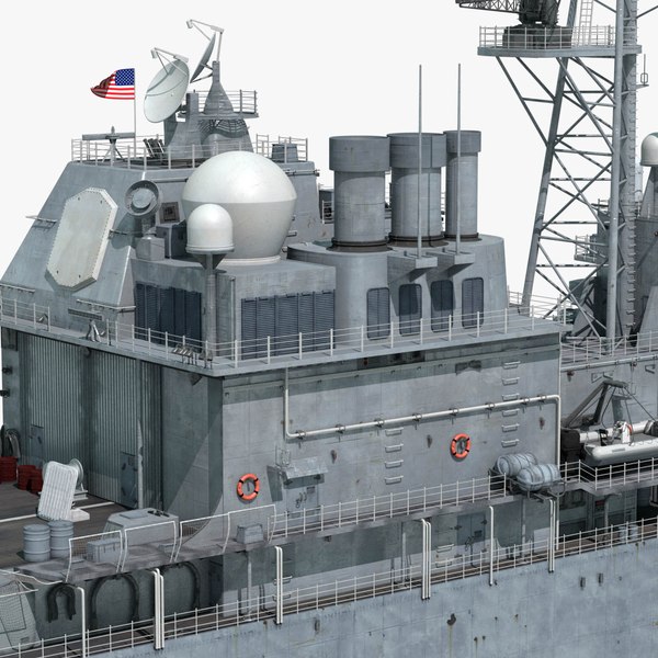 3d u ticonderoga cg47 rig model