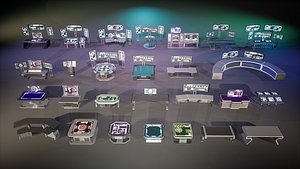 Futuristic Control Room Props