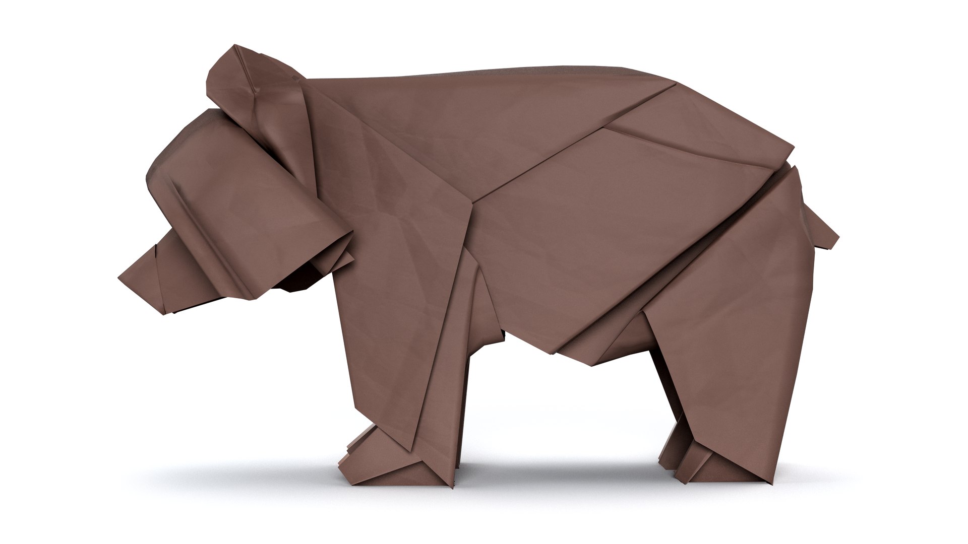 3D Origami Bear Model - TurboSquid 1819486