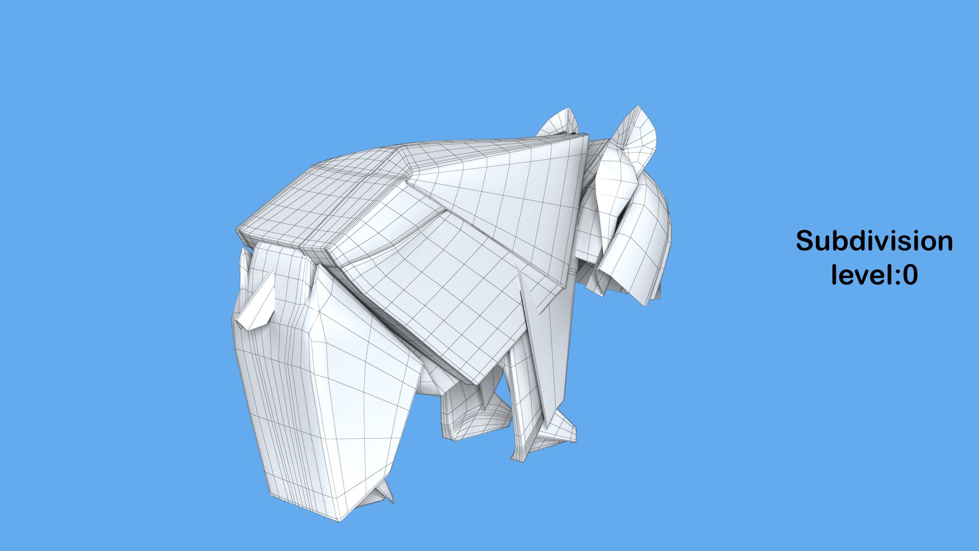 3D Origami Bear Model - TurboSquid 1819486