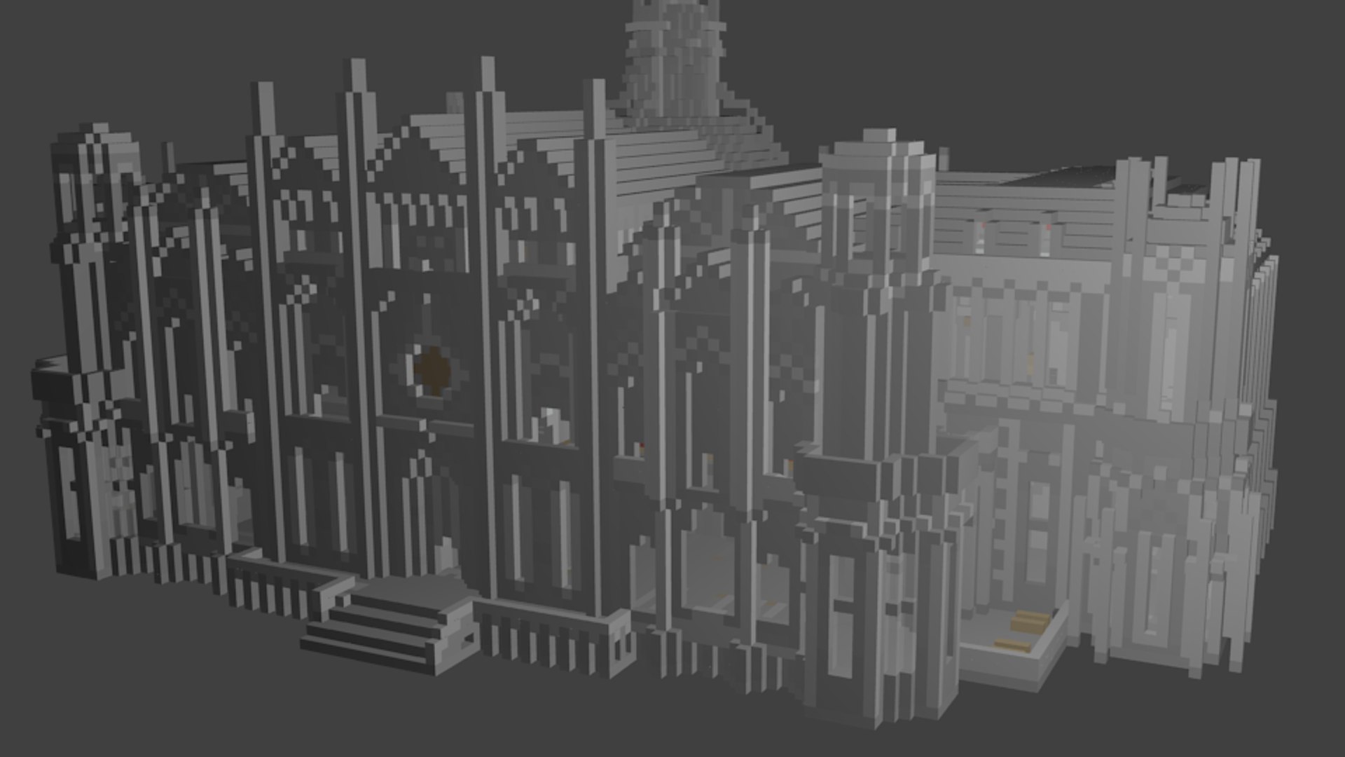 Block-style Castle Obj