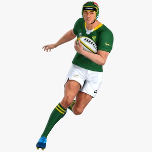 White Rugby Player Animated HQ Editorial License