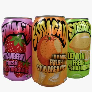 3D Sodacans - Low poly Game Ready