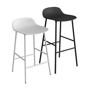 Form Steel Barstool 3D