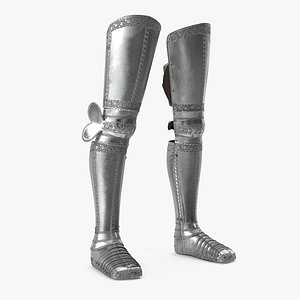 plate armor medieval leg model