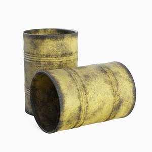 Used Steel Barrel B 04 3D model