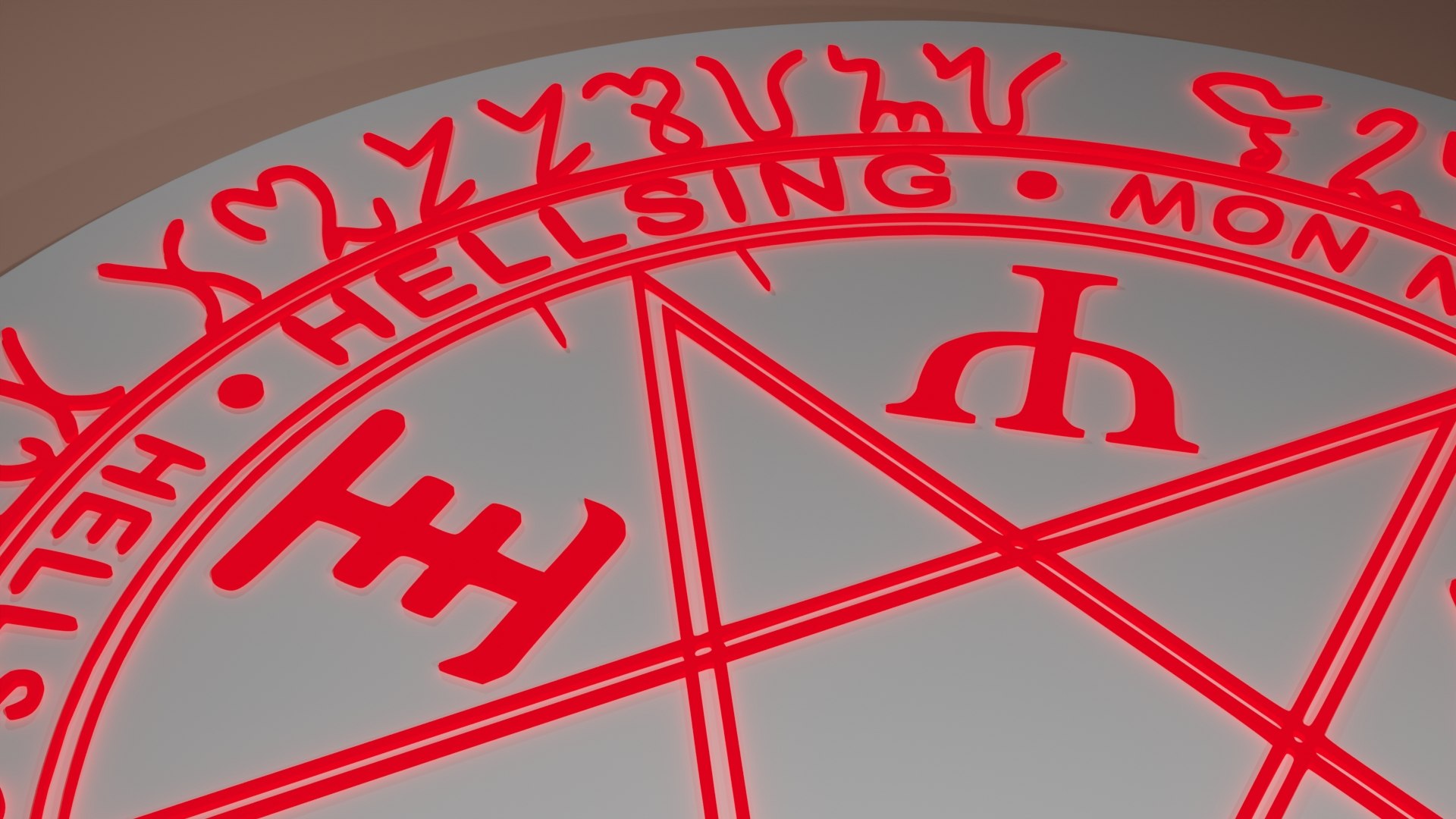Figurine Base with Hellsing symbol 3D model TurboSquid 2005844