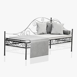 3D Outdood DayBad - black divan