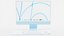 Apple iMac 24-inch 2021 blue set 3d model