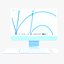 Apple iMac 24-inch 2021 blue set 3d model