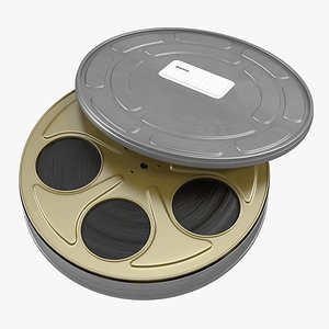 Video Film Reel in Case 3 3D Model