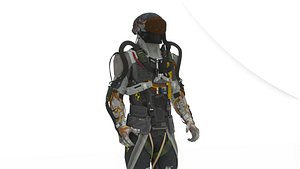 3D Recon Scout Mech  Agile Tactical Battle Robot model