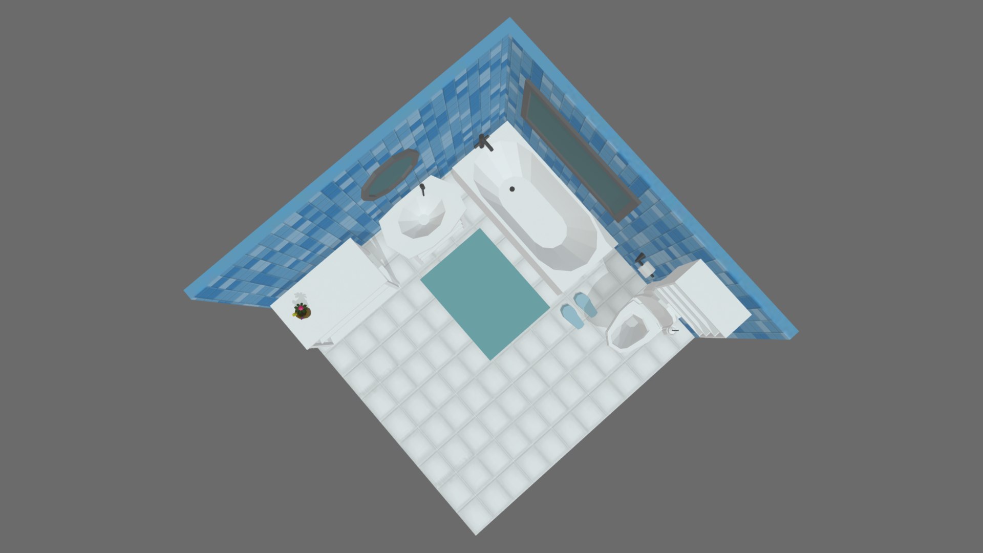 Low Poly Bathroom Pack 01 Model - TurboSquid 2083470