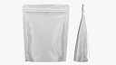 Realistic Glossy White Wide Stand Up Pouch Doypack Mockup 10