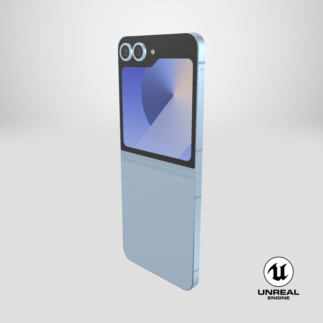 Samsung Galaxy Z Flip 6 Blue 3D model https://p.turbosquid.com/ts-thumb/cu/VGnlLN/PJ/stemcell_unreal_render/png/1736951854/1920x1080/fit_q87/2c2eb36b7a84ba2ecde72ad5fe05c375e3ffd7fd/stemcell_unreal_render.jpg