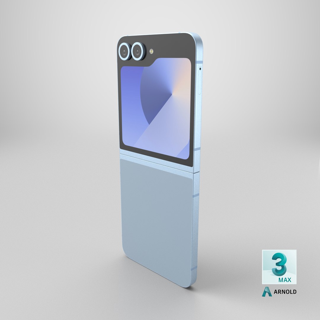 Samsung Galaxy Z Flip 6 Blue 3D model https://p.turbosquid.com/ts-thumb/cu/VGnlLN/y2/stemcell_max_arnold_render/png/1736951853/1920x1080/fit_q87/5d22656894a76bbc0c9d70f653010594270c6ded/stemcell_max_arnold_render.jpg