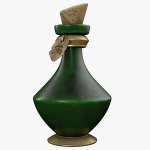Cartoon Poison Bottle 3D model