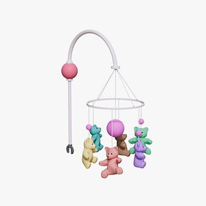 3D Bear Bed Pendant model