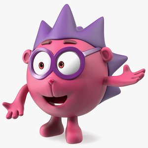 GoGoRiki Hedgehog Character Happy Pose 3D model