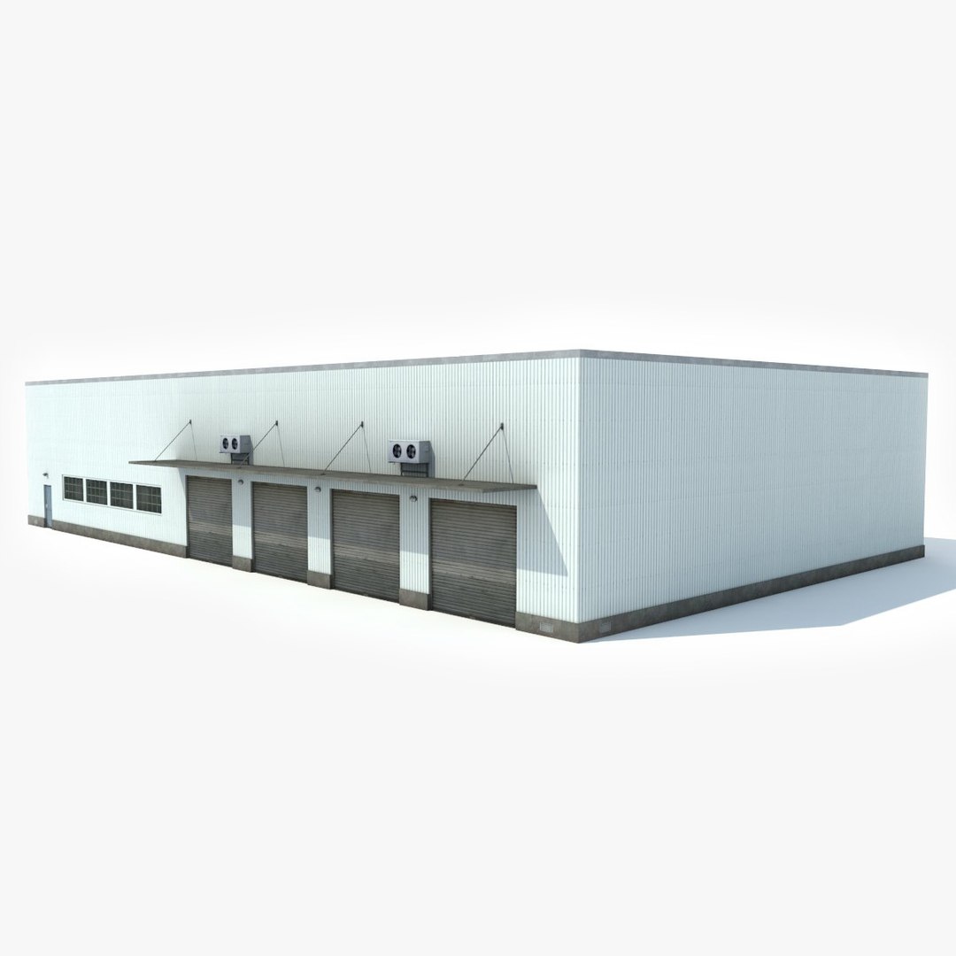 3D industrial building warehouse 2 - TurboSquid 1179706