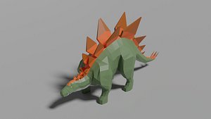 Low-poly Stegosaurus 3D