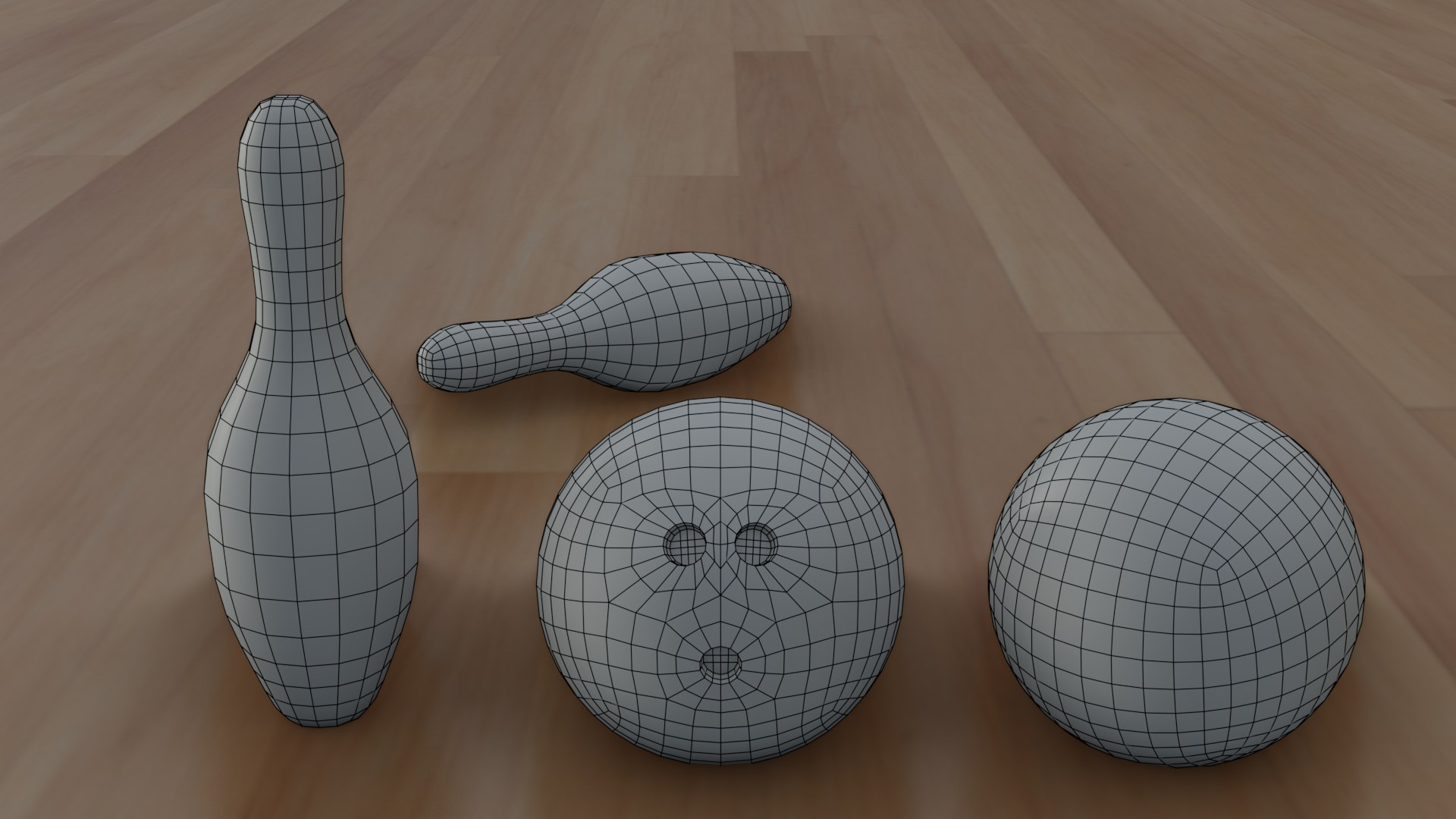 3D Model Bowling Pin Ball TurboSquid 1677593
