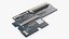 Disassembled Notebook Hardware Layout Gray 3D model