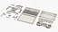 Disassembled Notebook Hardware Layout Gray 3D model