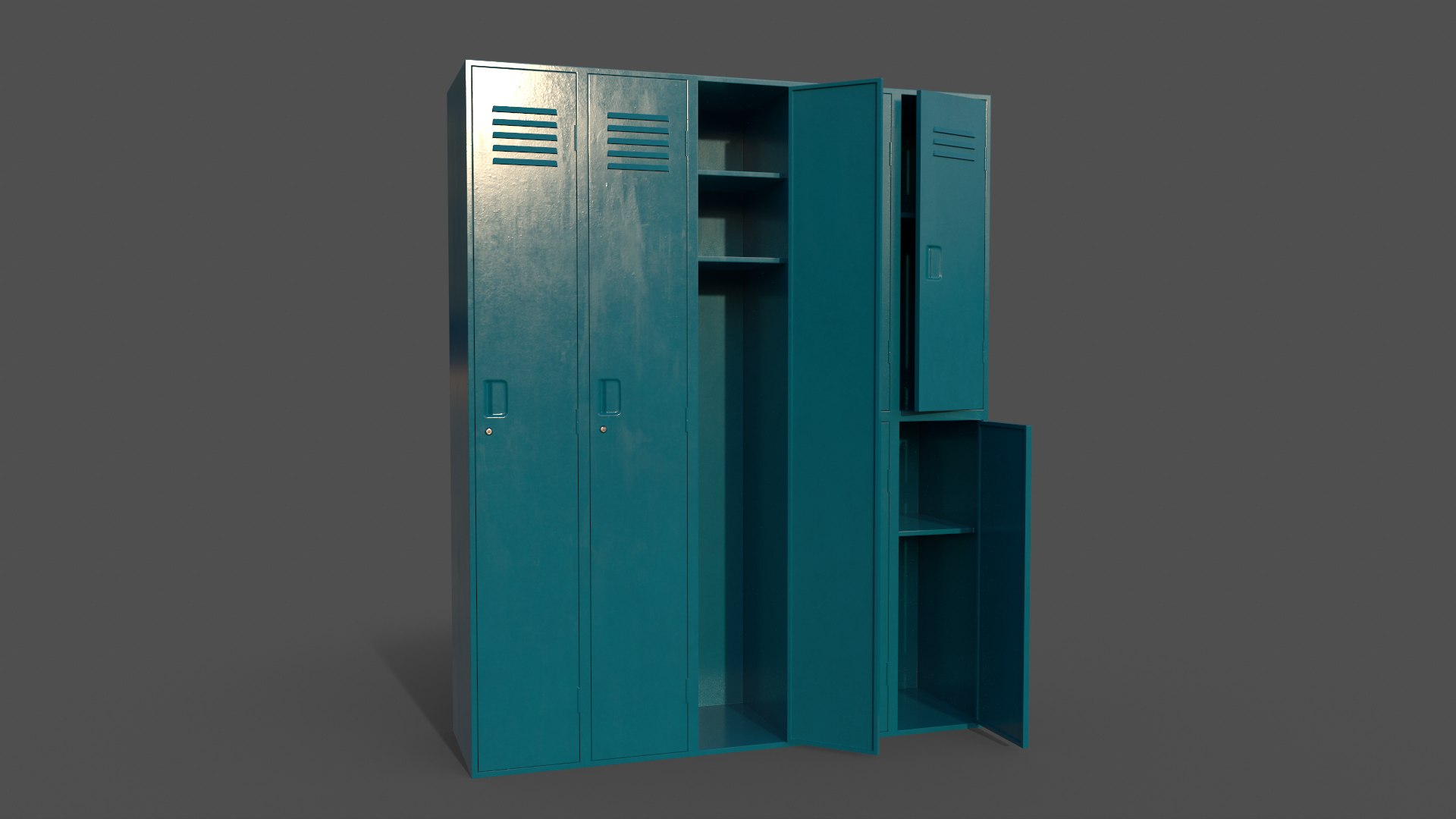 PBR School Gym Locker 07 - Multi color Pack 3D model https://p.turbosquid.com/ts-thumb/cu/fxTWOi/Gf/3.7/png/1630992066/1920x1080/fit_q87/23d342c8e838ac34cea2c1e0277a7211faeae2d4/3.7.jpg