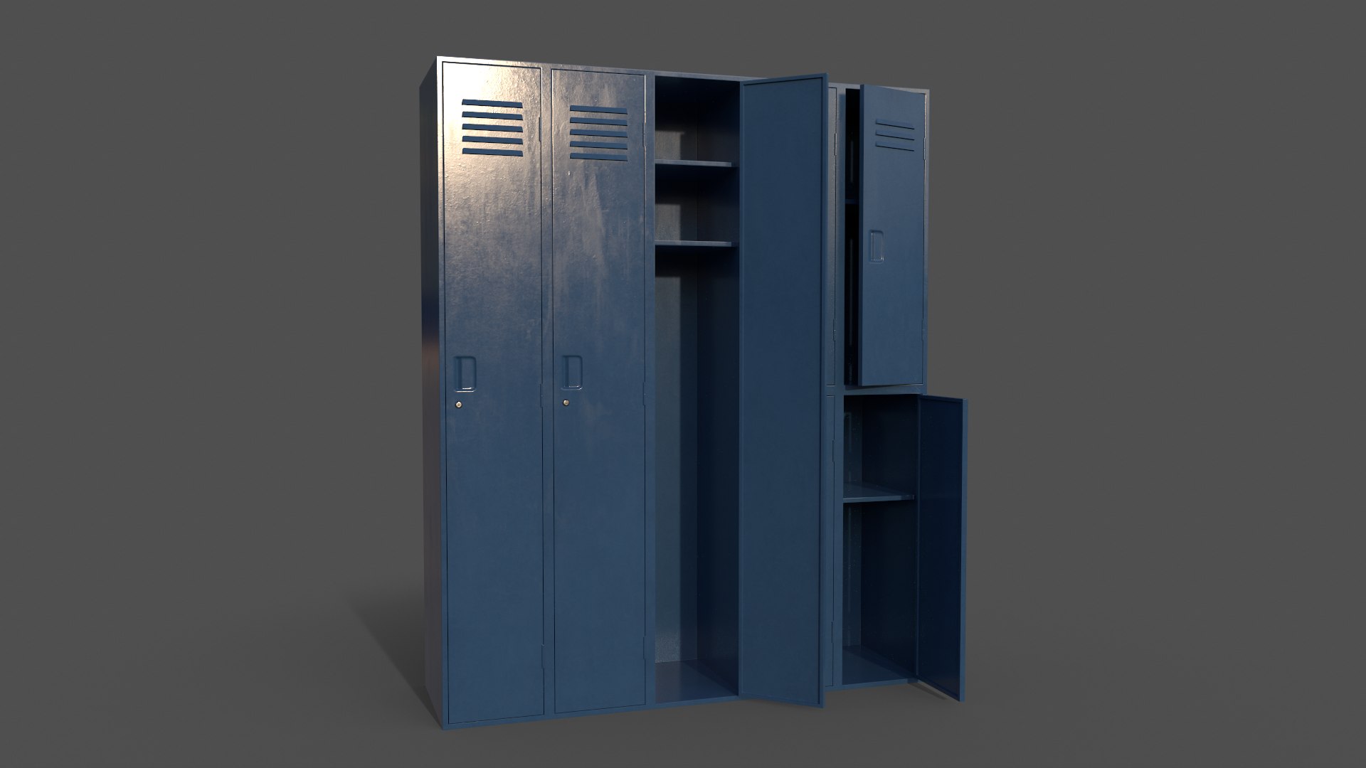 PBR School Gym Locker 07 - Multi color Pack 3D model https://p.turbosquid.com/ts-thumb/cu/fxTWOi/Zr/3.1/png/1630992057/1920x1080/fit_q87/409eef557edb3e41e66b408a3e8b96c84baee327/3.1.jpg