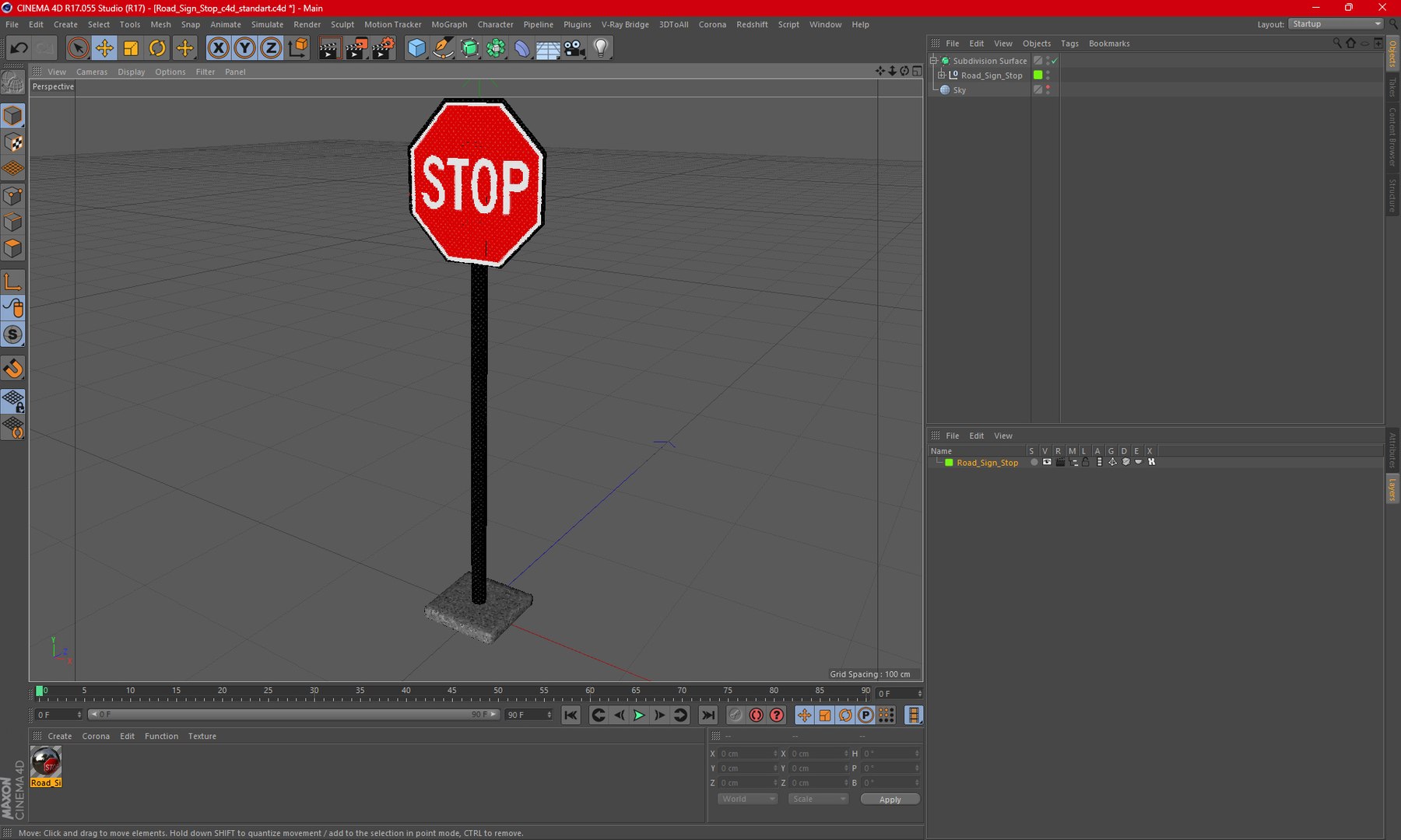 Road Sign Stop Model - TurboSquid 2211828