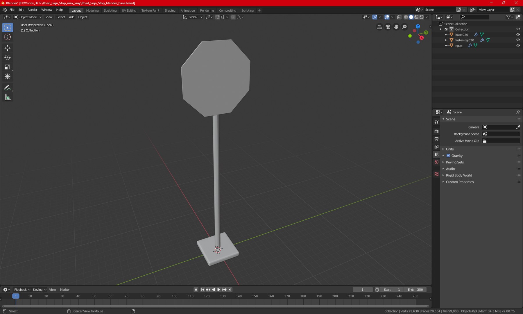 Road Sign Stop Model - TurboSquid 2211828