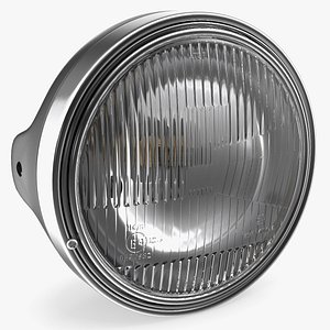 Motorcycle Headlight White 3D