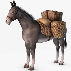 loaded donkey 3d model