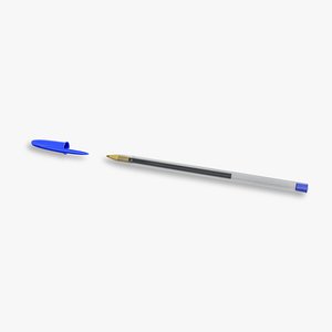 3D model BIC Blue Pen
