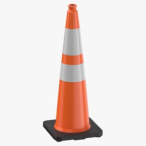 3D Safety Cone 02 36 Inch Clean and Dirty model