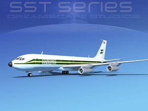 707-320 boeing 707 3d 3ds