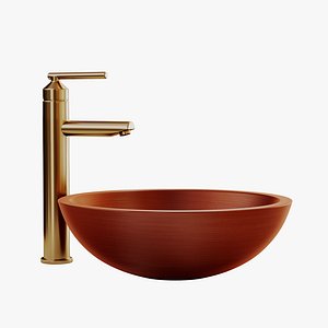 Burgan Double-Wall Copper Vessel Sink