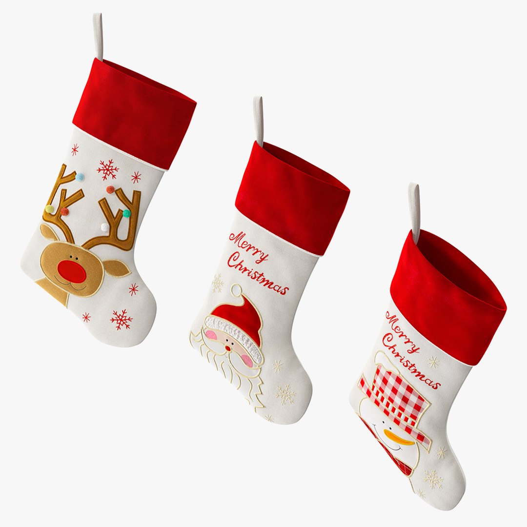 Christmas Stockings Collection 2 3D model preview