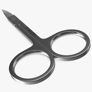 3D model curved manicure scissors