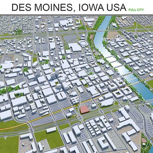 3D model city area building
