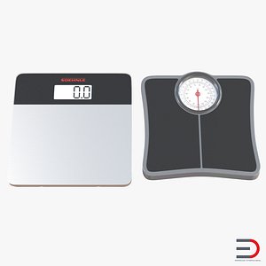 Bathroom Scale 3D Models Collection