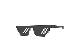 3D pixel sunglasses model