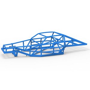 3D Frame of Vintage Dirt late model Race car Version 2 Scale 1 to 25