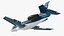 Falcon Business Jet Dassault 2000 Grey Rigged model