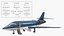 Falcon Business Jet Dassault 2000 Grey Rigged model